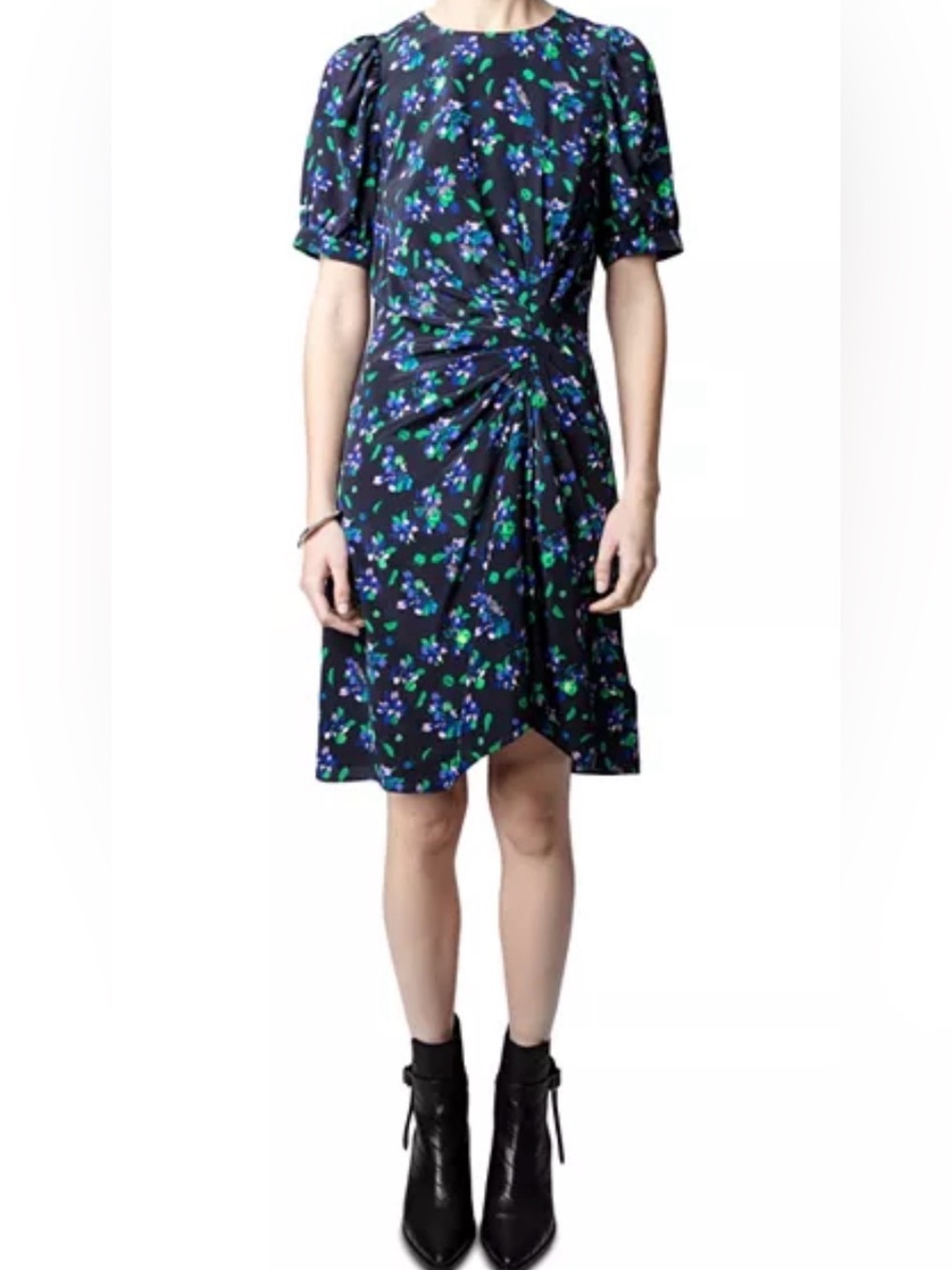 Zadig & Voltaire Rixe Bianca Silk Floral Print Dress Size XS $548
